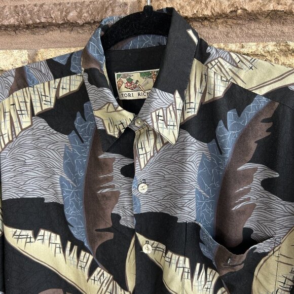 Tori Richard Vintage Hawaiian Palm Fronds Short Sleeve Shirt Size Small - Picture 7 of 9